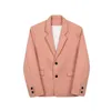 Męskie dresy koreańskie mody dopaminy różowe garnitury formalne biznesowe blezer ślub groom smokinę bankiet 2 sztuki Pole Kostium homme