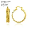 Hoop Earrings 14K Solid Yellow Gold Plated Jewelry Gifts For Women