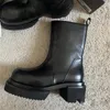 Designer Catwalk Exclusive Thick Sole Genuine Leather High Top Platform Boots