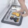 Cartoon Bathroom Water Absorption Anti Slip Mat Bedroom Children's Room Carpet Cute Duckling Door