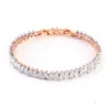 Marquise Tennis Chain 3Mm Moissanite Bracelet Women 14K Rose Fashion Jewelry Bracelets