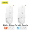 スイッチアクセサリーTuya Smart Life Zigbee 30 3ギャングリモートジグビーハブホームデバイスワイヤレススイッチ231202の制御に制限がない