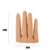 Nail Practice Display Realistic Silicone Practice Hand Soft Finger for Manicure Can Insert False Nails Display Nail Sticker and Jewelry Nail Art Tools 231202