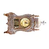 Bordklockor Europeiska stilkontor Metall Racking Vintage Shelf Sculpture Archaistic Clock Decor