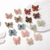 Hair Accessories Pu Leather Butterfly Girls Clips Fully Wrapped Cloth Safety Baby Hairpin Vintage Cute Bang Side Clip Headwear Wholesale