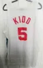 Porte un maillot de basket-ball personnalisé de Californie Jason 5 Kidd, maillot d'université, blanc, bleu, rouge, maille Ed, taille S-4XL, qualité supérieure