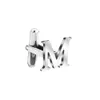 Pendant Necklaces Customize Initial Cuff link Personalized english letter links 1 pair Stainless Steel Link 231202