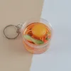 Keychains Japanese Beef Noodle Keychain Simulation Food Mini Instant Model Keyring Car Phone Bag Pendant Gift Ornaments Llavero