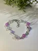 Strand Y2k Beads Pearl Heart Bracelet Set | Fairycore Matching Kawaii Colorful Jewelry Purple Pink Green Blue Cute