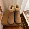 Bottes de moutons faits à la main d'automne et d'hiver à la main avec une couche supérieure de bottes de neige en daim de vache 【code ：L】UGG snow boot