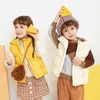 Gilet Tenere al caldo Autunno Inverno Bambini Gilet Moda Giacca senza maniche per ragazze Ragazzi Gilet con cappuccio Cappotti 2-6 anni Abbigliamento per bambini 231202