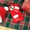ハッピー携帯電話新しいケース年クリスマスツリーぬいぐるみ電話ケースiPhone 15 14 13 11 Pro Max Red Hair Warm Fur Soft Cover 231026
