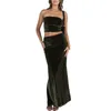 Work Dresses Women Skirt Set Strapless Tube Top With Long Summer Outfit Clubwear For Party