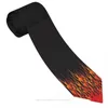 Bow Ties Orange Flames Classic Men's Printed Polyester 8cm Width Necktie Cosplay Party Accessory