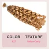 Brazilian Human Hair Bulks 27# Color Deep Wave Italian Curly Water Wave 100g 14-26inch Hair Extensions