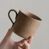 Koppar tefat keramikmuggar vintage keramisk kaffekoppuppsättning espresso porslin te tid tecup frukost mjölk mugg gåvor dricker heminredning