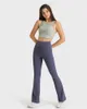 LL otoño e invierno nuevos pantalones de micro yoga adelgazantes pantalones deportivos casuales de alta elasticidad desnudos ropa de fitness para mujer