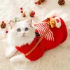 Costumes de chat Style de Noël Chiot Chien Pulls pour petits chiens moyens Chats Vêtements Hiver Chaud Pet Col Roulé Chihuahua Gilet Doux Yorkie
