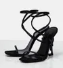 New Summer Luxury Brand Opyum Sandals Shoes Crystal-embellished Ankle Strappy High Heels Party Dress Wedding Lady Elegant Walking Heel Shoe EU35-43 with box