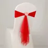 SASHES 10st bröllopsstol Sash Rose Ball Artifical Flower Party Decoration Chairs for Events 231202