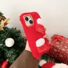 Happy Cell Phone New Cases Year Christmas Tree Plush Boots Phone Case iPhone 15 14 13 11 Pro Max Red Hair Warm Fur Soft Cover 231026