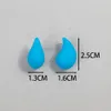 Charm 9Pair Set Acrylic Small Chunky Waterdrop Earrings Dupes for Women Matte Colorful Dome Tear Drop Earring Hoops Trendy Jewelry 231202