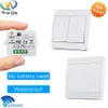 Przełączniki Akcesoria Mini RF Light Smart Switch 43 Hz Kinetic Waterproof Waterproof Wodoodporne naciśnięte przyciski Pilot Pilot Kontroluj wentylator lampy domowej 231202