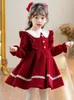 Girl s Dresses 2023 Cute Girls Princess Dress Spring Autumn Korean Children s Girls Peter Pan Collar A line Party for Birthday 231202