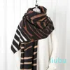 Charming striped cashmere women's scarf winter warm shawl and scarf long women's thick blanket