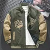 Herrjackor Suede Baseball Uniform Autumn and Winter American Retro Coat Spring Loose Top Embroidered Jacket Trend 231215