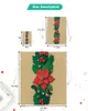 Christmas Decorations Flower Plaid Retro Candy Bags Santa Gift Bag Home Party Decor Xmas Linen Packing Supplies