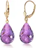 Dangle Earrings Gorgeous Gold Color Women Inlaid Square Amethyst For Fashion Engagement Wedding Jewelry