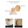 Wall Lamp Nordic LED Wood Creative Lighting Fixture Guest Room Balcony Staircase Sconce Bedroom Bedside Decor Light With Bulb