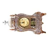 Bordklockor Europeiska stilkontor Metall Racking Vintage Shelf Sculpture Archaistic Clock Decor