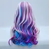 Cos Wig Girls's Long Curly Hair Splist Anime Hair Curly Hair Cover Cover Multi Color Cover
