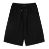 Shorts masculinos verão casual casa sólida solta correndo calças moletom roupas de ginásio hombres pantalones cortes casuais jovens