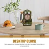 Tafelklokken 2 stuks Europese stijl Retro Functioneel Vintage Decor Hars Desktop Decoratie Nachtkastje