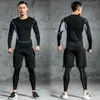 Hot selling men's yoga fitness set hygroscopic perspiration yoga wear sports running three-piece set