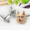 Pendant Necklaces Personalized Pet Po Cufflinks Custom Dog Portrait Cuff Links Handmade Cat Jewelry Picture Memorial Gift for Him 231202