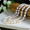 Natural 90cm 10-12 mm mix colour baroque pearls long necklace sweater chain fashion jewelry