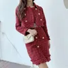 Robe de deux pièces Style européen printemps automne 2 pièces ensemble femmes veste courte en laine Tweed manteau court Mini jupe ensemble femmes deux pièces tenues 231202