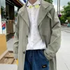 Jaquetas masculinas Homens Roupas Slim Masculino Trench Coat Outerwear Oversized Alta Qualidade Puro Algodão Jaqueta Casual B38