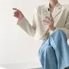 Damenjacken Frauen abgeschnitten Blazer Mantel koreanische Turndown-Kragen Büro Dame alle Match Blazer Mode Herbst Langarm Casual Oberbekleidung