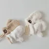 Halsdukar wraps hjortar jonmi koreansk stil vinter småbarn barn förtjockar halsdukar handskar uppsättningar tecknad broderi baby barn söt varm sammet sjal 231202