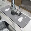 Pu Leather Kitchen Faucet Diatomaceous Mud Floor حصيرة ماء امتصاص حوض تجفيف سريع ودليل على العفن كونترتوب مقاوم للماء