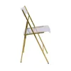 Silla acrílica modoern al aire libre plegado muebles para el hogar caja de cartón muebles de comedor moderno tela amarilla silla de comedor 79
