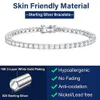 Instock 5mm 4mm 3mm Moisannite 925 Sterling Silver Armband 8mm Halsband Armband 2mm Moissanite Jewelry Tennis Chain Chain