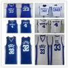 Ncaa College Basketball Jerseys 4 JJ Redick 32 Christian Laeter 33 Grant Hill 100% Ed Jersey Bleu Blanc Hommes
