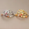 Oorringen Trendy Roestvrij Staal Kleurrijk Voor Vrouwen Vintage Kleur CZ Zirkoon Kraakbeen Piercing 2023 Trend Sieraden