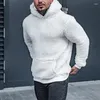 Erkek Hoodies 2023 moda düz renkli cep hoodie, peluş erkekler için bir hit.